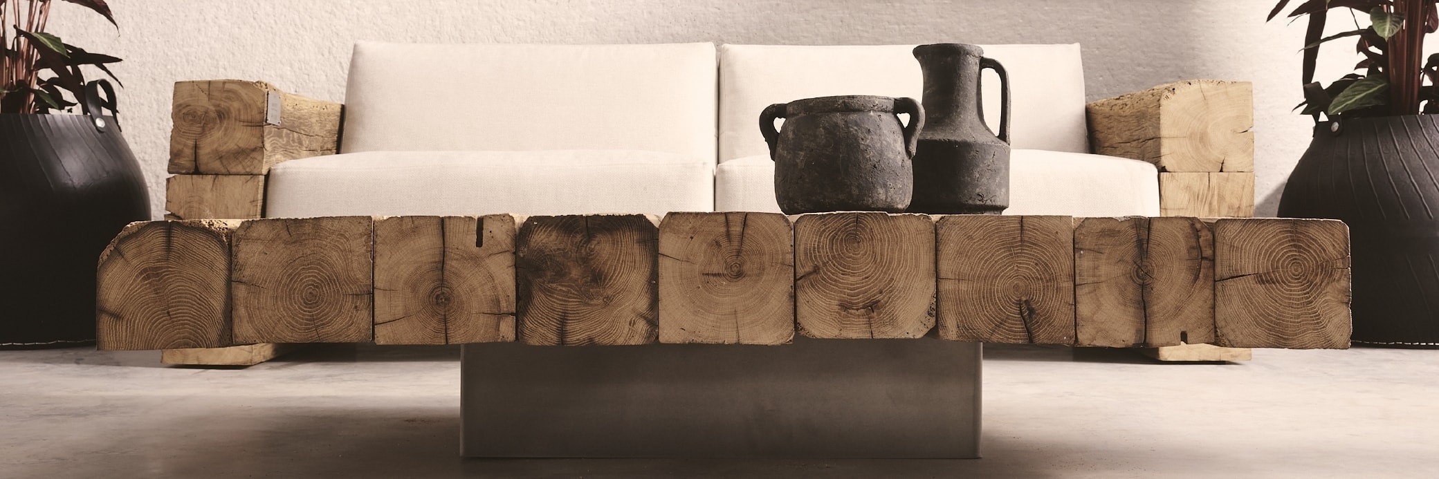 Rustic & Reclaimed Wood Coffee Table | Made in France | Oakâme