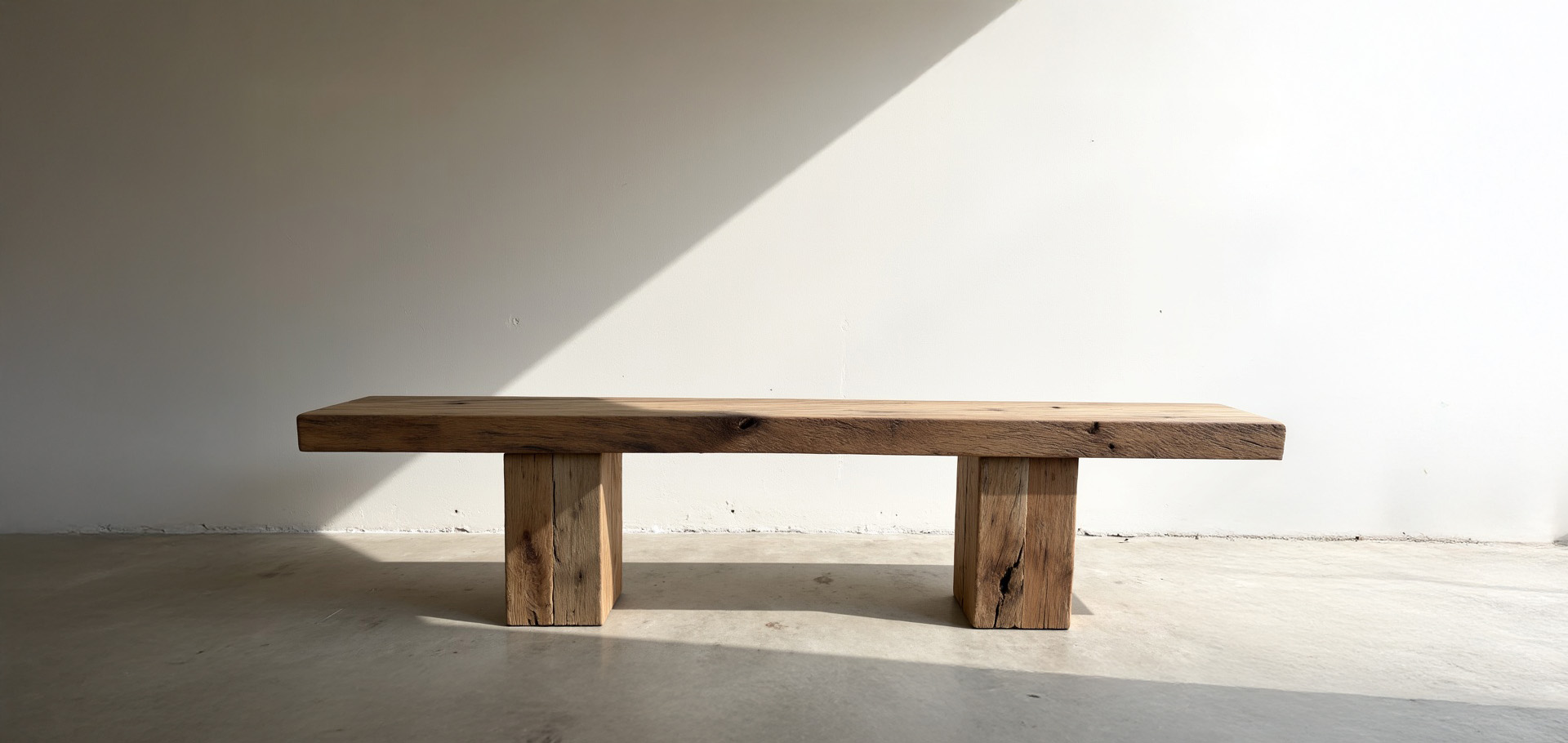 Side View Rustic Wooden Benches