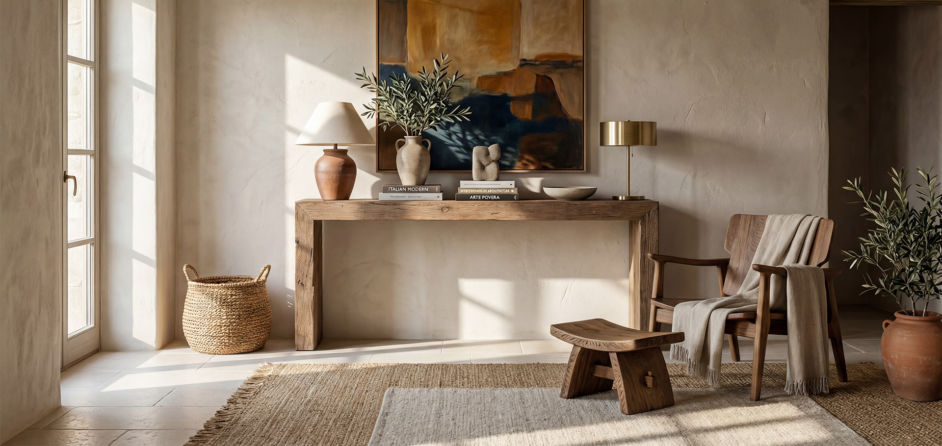 Console table Sartre in antique oak, a unique handcrafted piece by Oakâme